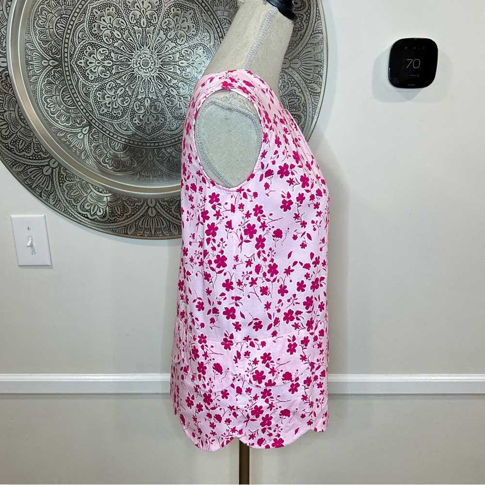 Oscar de la Renta pink on pink floral top - Size 14Y - Picture 4 of 10